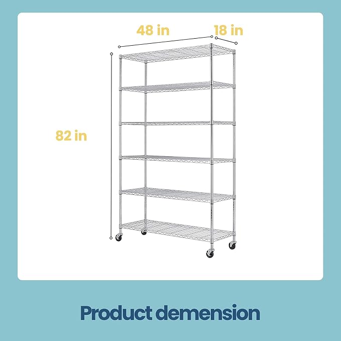 BestOffice | 6-Tier Wire Storage Shelves - Image 3