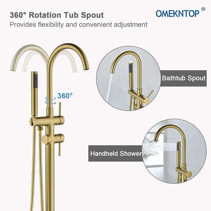 Modern Freestanding Tub Faucet - Image 5