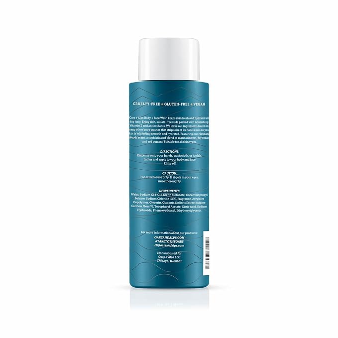 Oars + Alps Mens Moisturizing Body and Face Wash, Skin Care Infused - Image 2