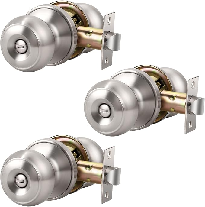 KNOBWELL 3 Pack Privacy Door Knob by KNOBWELL