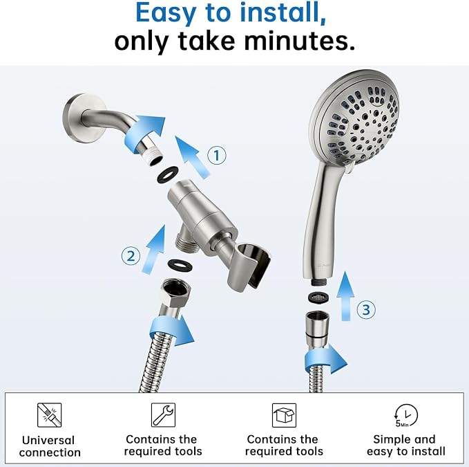 G-Promise High Pressure Shower Head 6 Spray Setting - Image 5