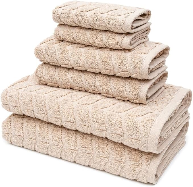 Turkish Cotton Ultra-Soft Plush Absorbent Quick Dry Bathroom Towel Set - Image 3