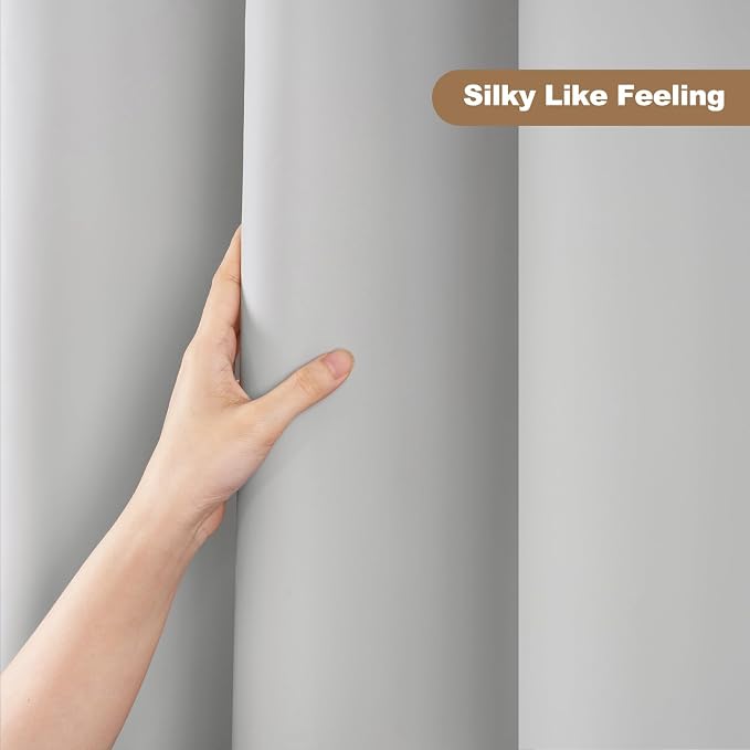 UFRIDAY Grey Shower Curtain Liner Premium PEVA 72 x72 inch, Heavy Duty Shower - Image 6