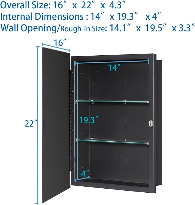 Black Bathroom Medicine Cabinet - Image 3