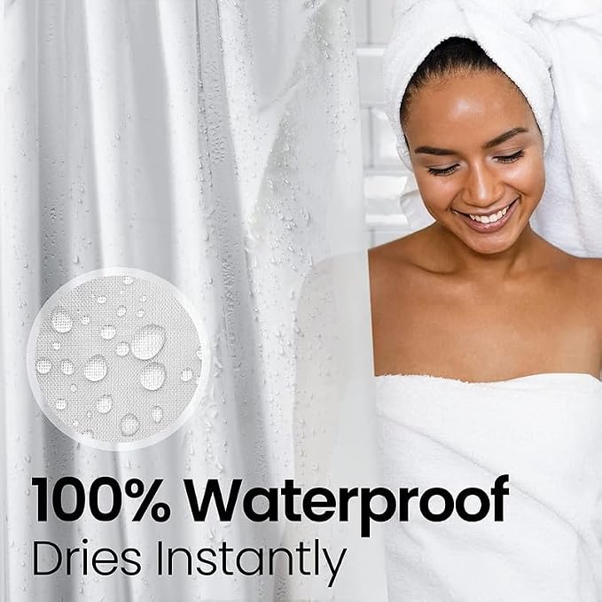 LiBa Fabric Bathroom Shower Curtain - Image 5