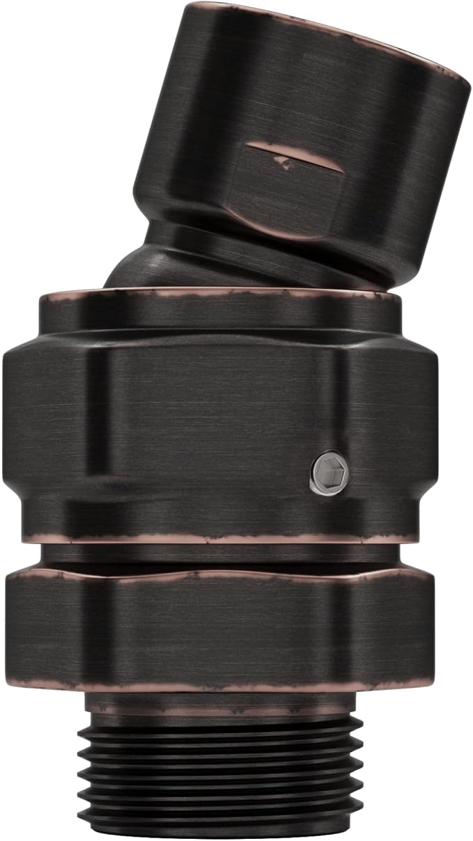 HammerHead Showers® Solid METAL Shower Head Swivel Ball Adapter Oil Rubbed by HammerHeadShowers
