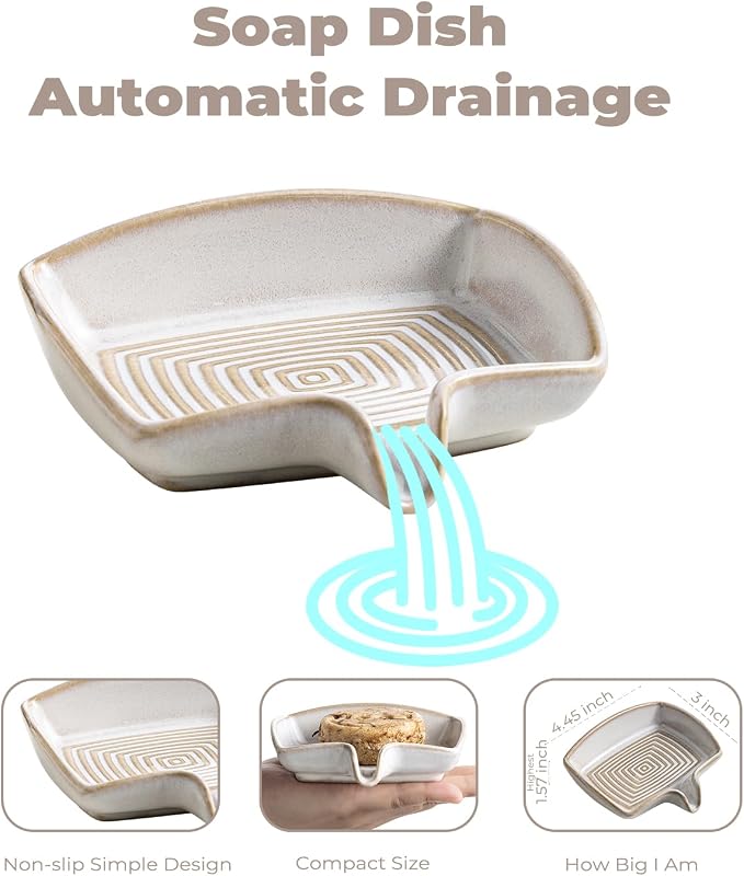 Soap Dishes, Ceramic Shower Soap Dish - Image 2