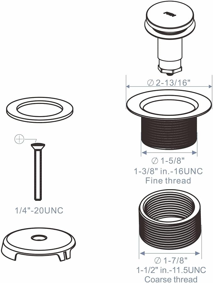 Tub Drain Tip Toe Bathtub Drain Conversion Kit Assembly, Brushed Nickel - Image 5