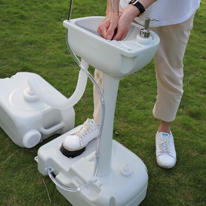 VINGLI Portable Hand Sink with 24L Recovery Tank, 5 Gal Self-contained Hand - Image 2