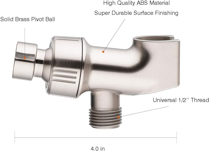 Universal Shower Head Holder for Handheld Shower Head, Adjustable Shower Arm - Image 4
