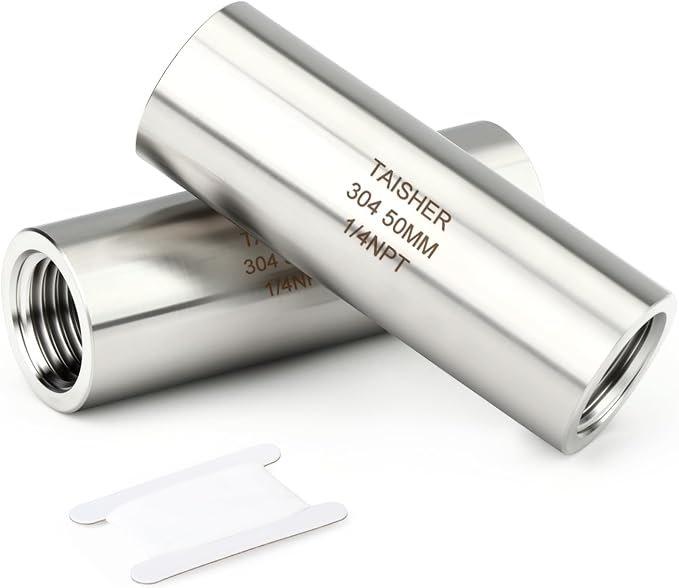 TAISHER 2PCS Stainless Steel Pipe Fittings, 1/4" NPT Female x 1/4" NPT Female by TAISHER