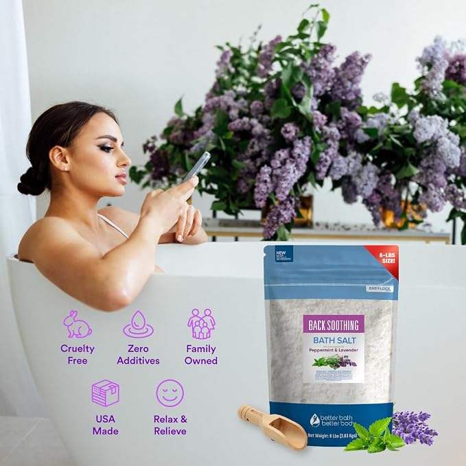 Back Soothing Bath Salt 128 Ounces USP Grade Epsom Salt - Image 3