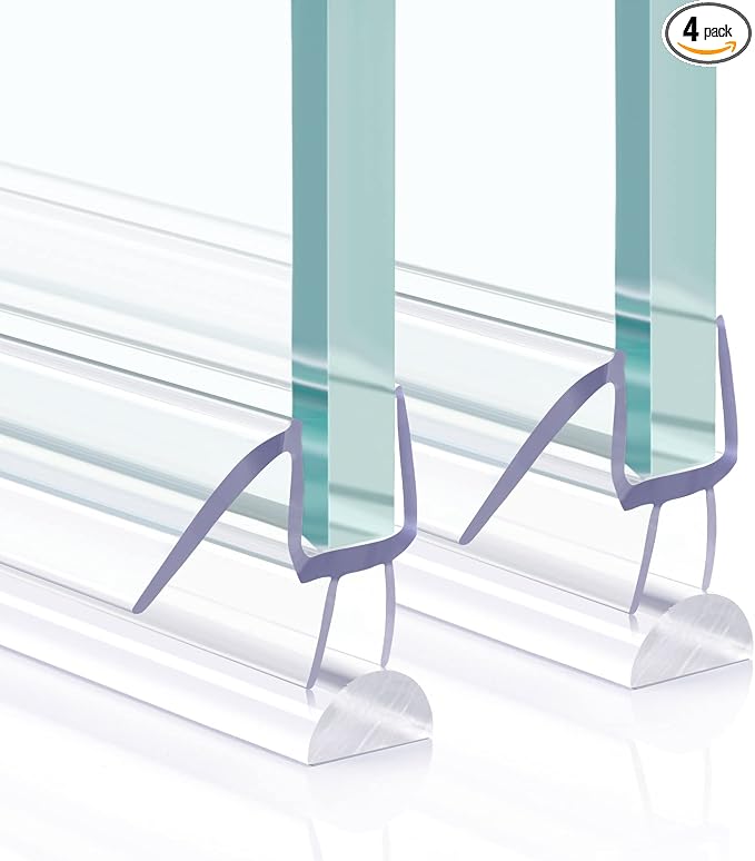 Shower Door Bottom Seal, Frameless Glass Shower Door Seal Strip, Stop Shower by FCSOTSPS