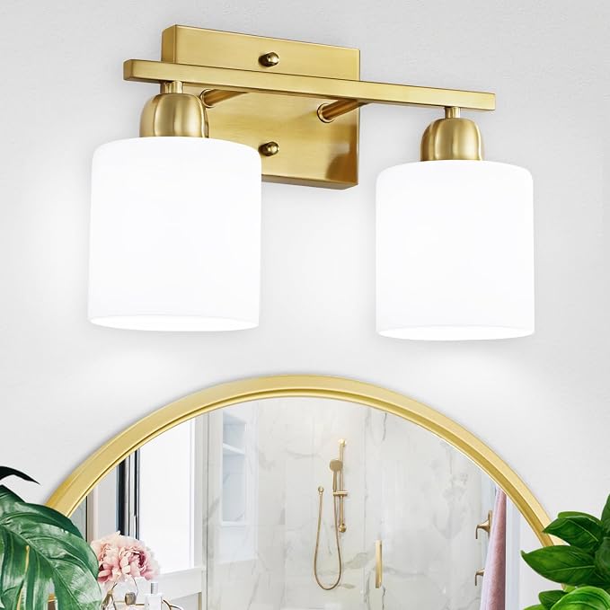 2 Light Bathroom Vanity, Bathroom Lights Over Mirror by FAISHILAN