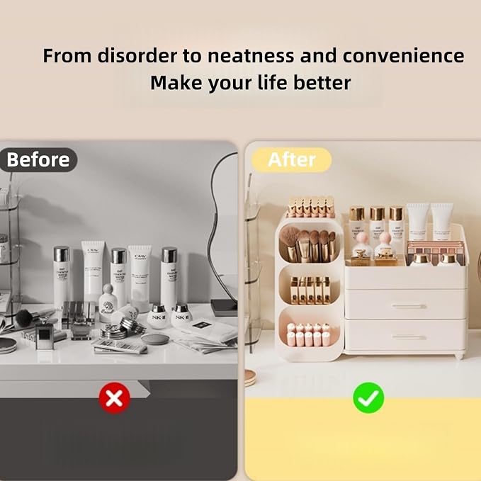 Makeup Organizer with Drawers for Vanity, Spacious Cosmetic Display Case - Image 7