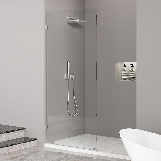 Frameless Fixed Shower Screen 36" W × 78" H, Shower Glass Panel, 5/16" SGCC - Image 2