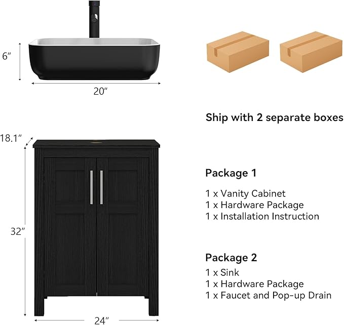 YOURLITE 24" Bathroom Vanity - Image 3