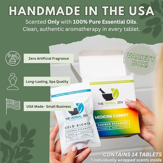 Shower Steamers Aromatherapy Bombs – Adult Christmas Stocking Stuffer – Made in - Image 5
