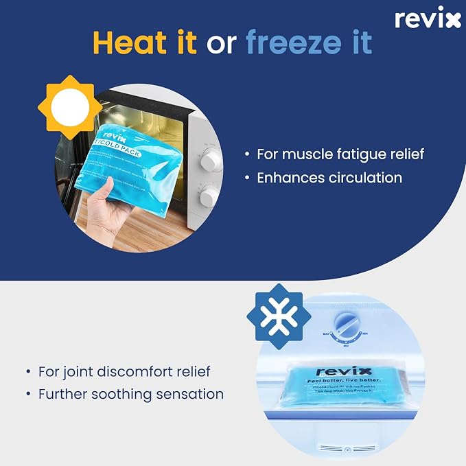 REVIX Large Ice Packs for Injuries Reusable, 2 Packs Hot & Cold Gel Ice Packs - Image 7