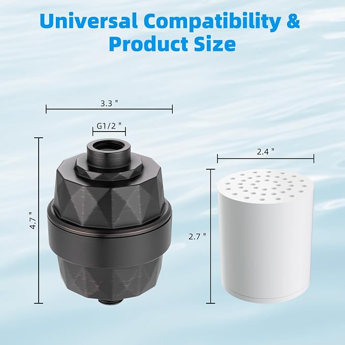 Hibbent Shower Filter for Hard Water, High Output Shower Head Filter to Remove - Image 9