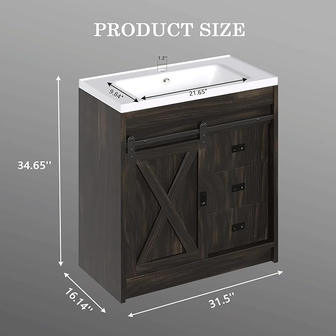 4ever2buy Farmhouse Bathroom Vanity - Image 2