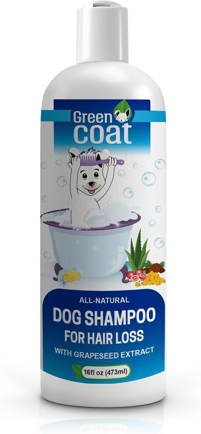 Natural Dog Shampoo for Hair Loss by GREENCOATPETS