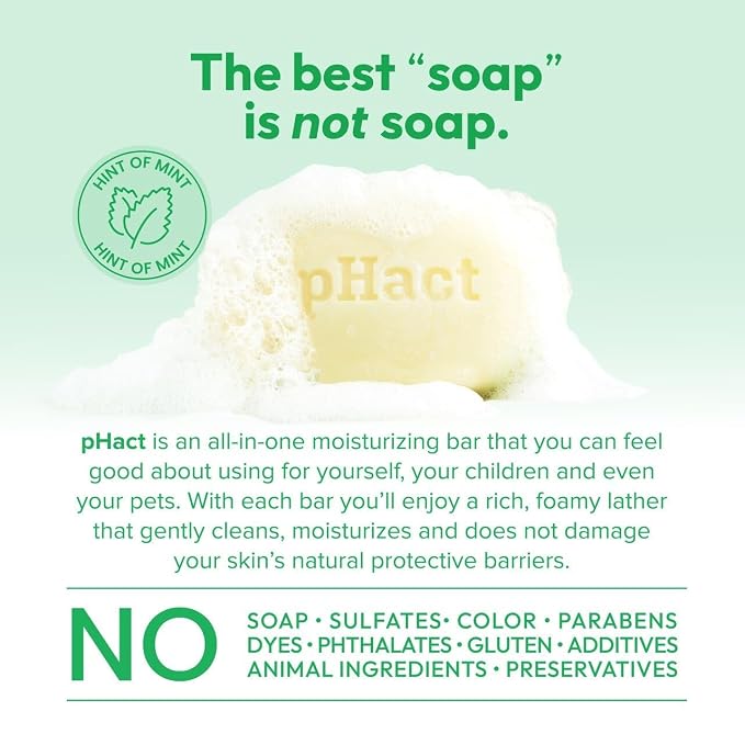 ANDREW LESSMAN pHact Moisture-Rich, Soap-Free Cleansing Bar Hint of Mint. - Image 5