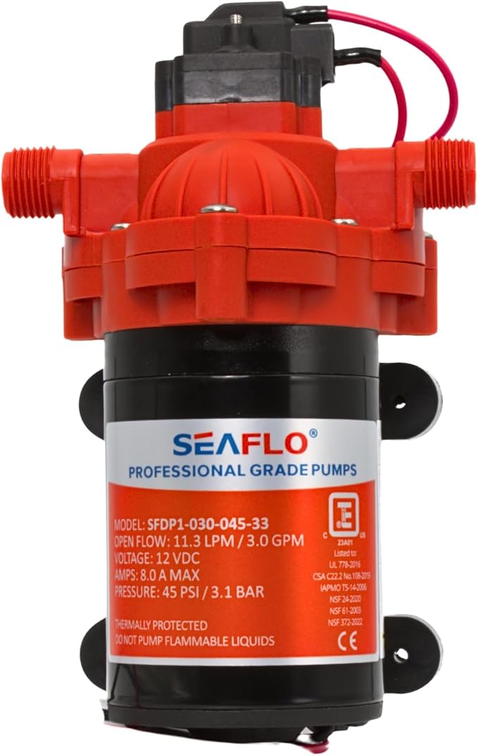 SEAFLO 33 Series 12V DC RV/Camper/Boat/Off-Grid Fresh Water Pressure Pump –12V - Image 2