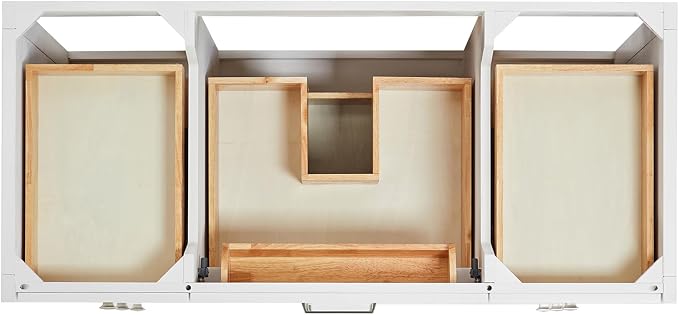 ARIEL Monroe 48 inch Bathroom Vanity Without Sink in White, Bathroom Base - Image 4
