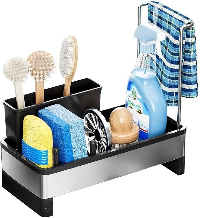 Stainless Steel Sink Caddy Organizer by Unknown