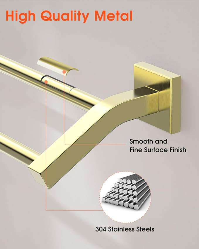 Alise Bath Double Towel Bars Towel Racks - Image 5