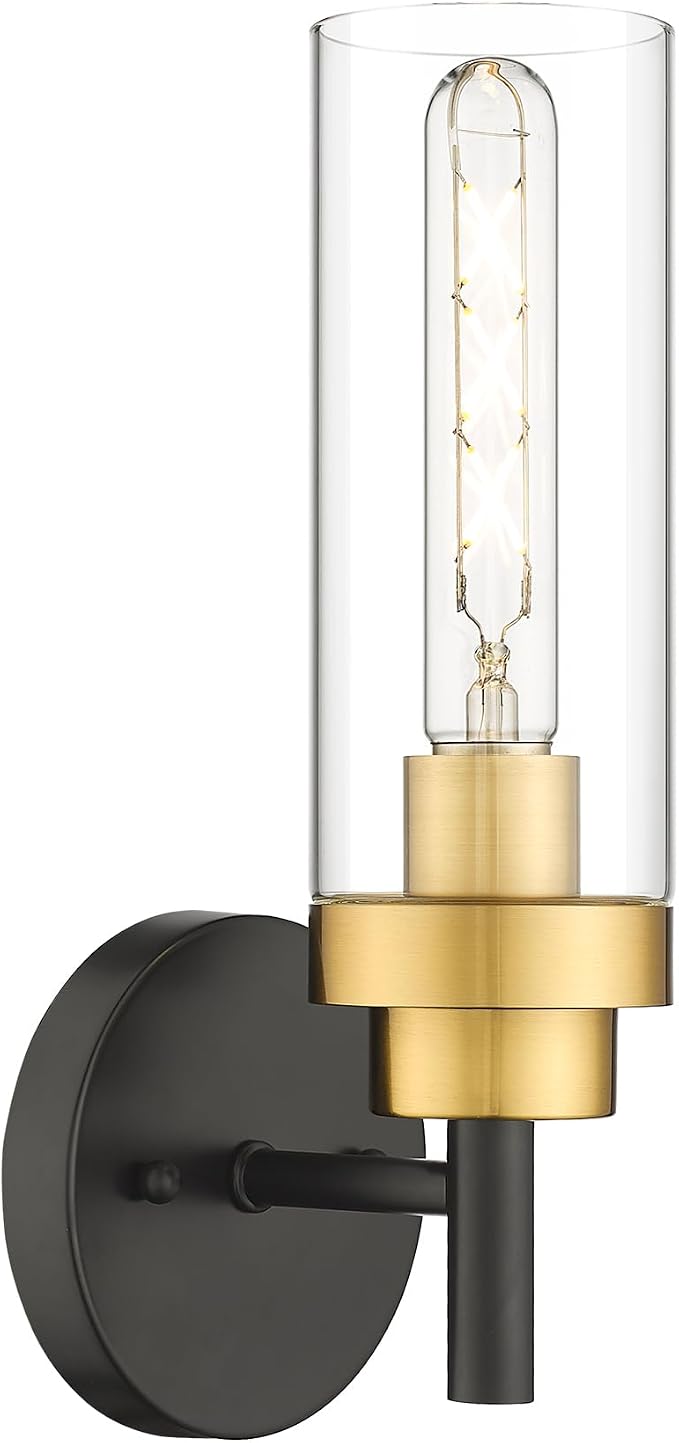 Emak Black and Gold Sconces Wall Lighting, Modern Vanity Lights by EmakLighting