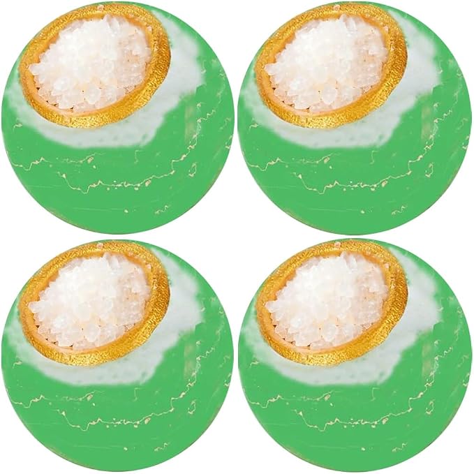 Bath Bombs Salt Balls, Eucalyptus Extract Essential Oils, Moisturizing Dry Skin by Focusingonbathingproducts