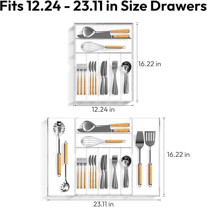 NIUBEE Expandable Kitchen Drawer Organizer - Image 3