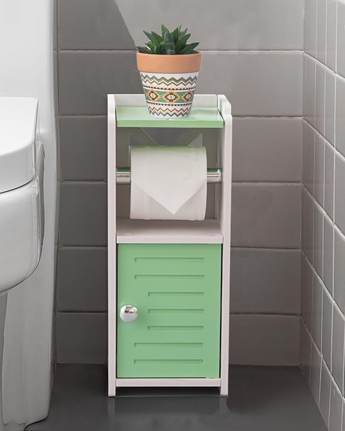 AOJEZOR Toilet Paper Holder Stand: Freestanding PVC Cabinet Storage by AOJEZORBathroomCabinets