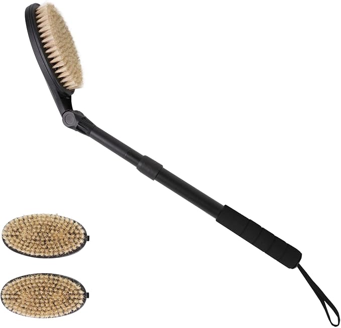 EASACE 3.0 Back Scrubber Brush for Shower, Soft and Stiff Bristles, Adjustable by EASACE