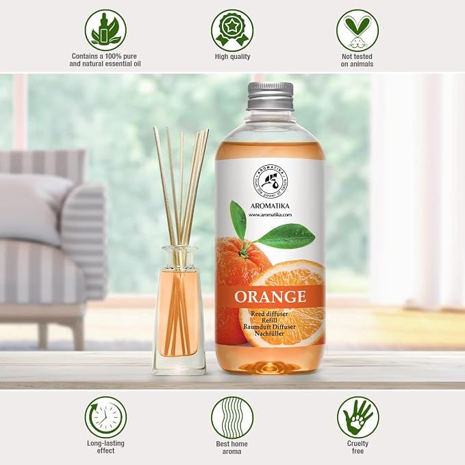 AROMATIKA Orange Reed Diffuser Refill 17 Fl Oz - Image 4