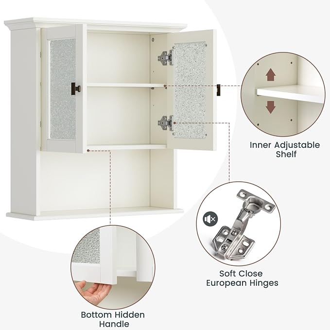 Bathroom Cabinet Wall Mount, Over Toilet Storage Cabinet - Image 8