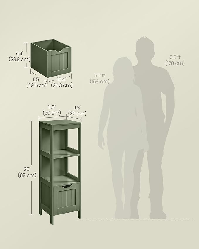 VASAGLE Storage Cabinet, Storage Organizer Rack Stand - Image 3