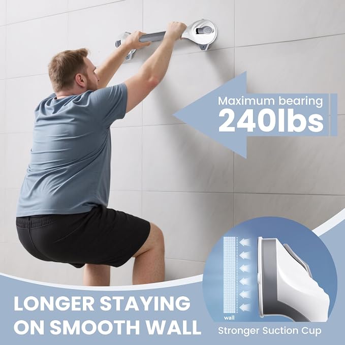 Grab Bars for Bathtubs and Showers, 16.5 Inch Handicap Shower Handle Safety - Image 2