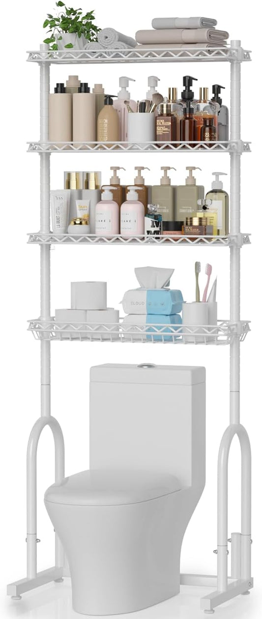 EAGMAK Over The Toilet Storage Rack, 4-Tier Bathroom Organizer by Eagmak