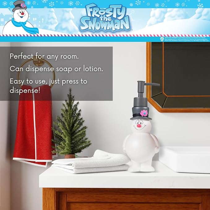 Frosty The Snowman Holiday Christmas Soap/Lotion/Hand Sanitizer Resin Pump - Image 3