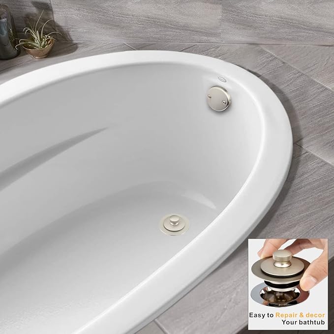 Artiwell Universal Lift and Turn Bath Drain Stopper and Cover, Bathtub Drain - Image 3