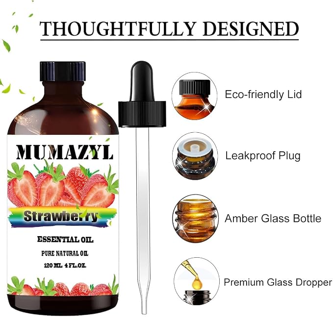 Strawberry Essential Oil, Strawberry Oil 4 Fl Oz 120ML - Image 2