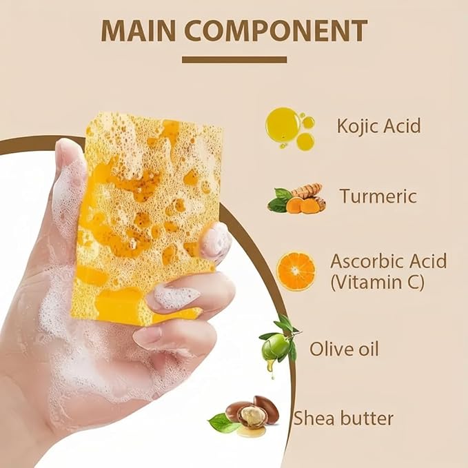 Kojic Acid & Turmeric Soap, Turmeric Kojic Acid Soap - Image 7
