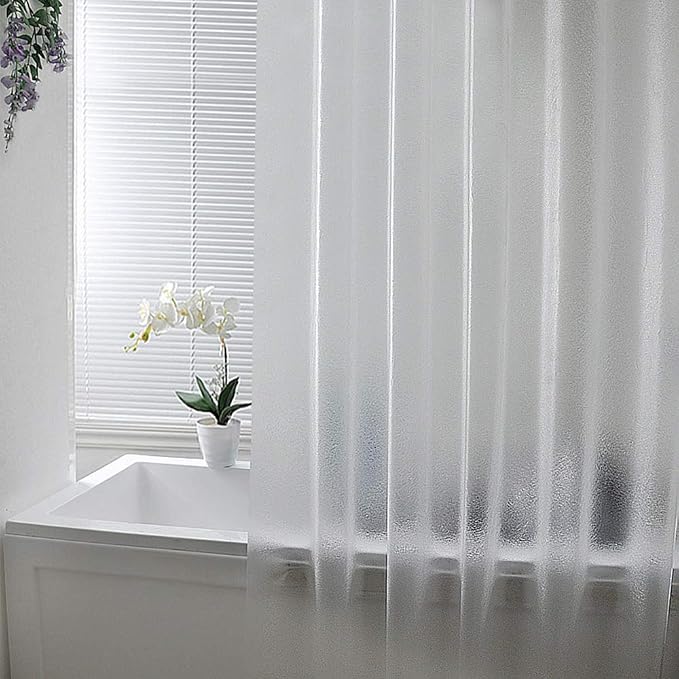 AooHome Frosted Shower Curtain Liner 8G Eva Extra Long Shower Curtain 72x78 Inch - Image 2
