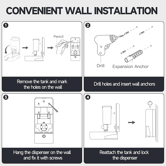 27oz Manual Wall Mounted Soap Dispenser, Use - Image 7