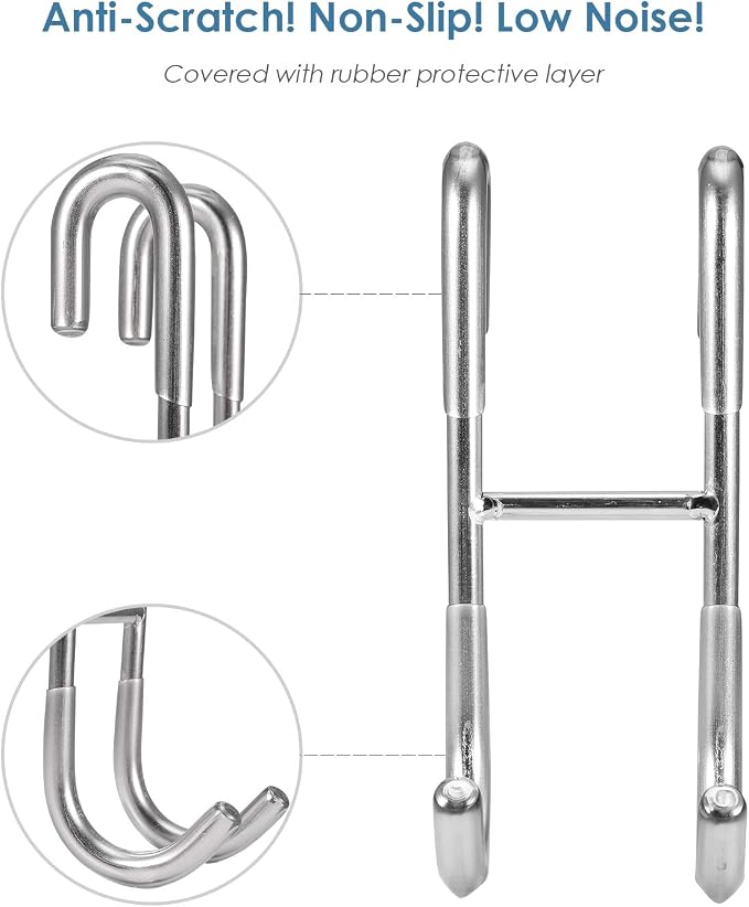 Simtive 12-Inch Shower Squeegee Set, Includes Shower Door Hook and Adhesive Hook - Image 2