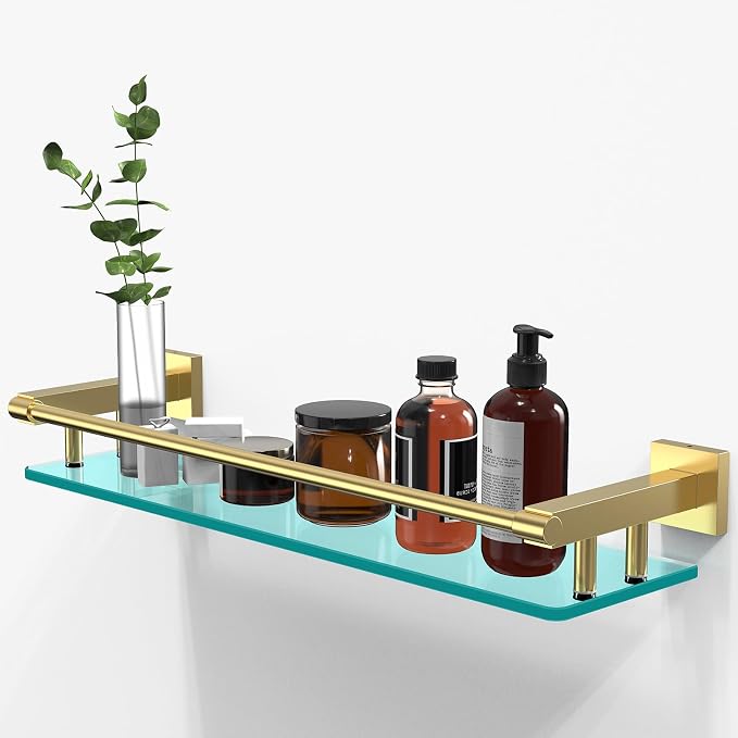 Glass Shelf for Bathroom, 20 Inch Tempered Glass by SFGSOWOR
