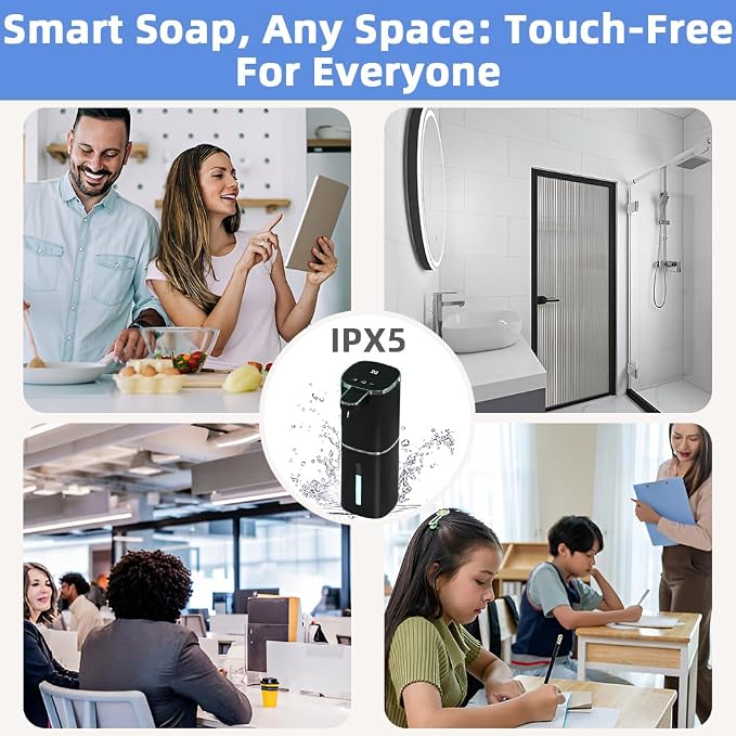 Automatic Liquid Soap Dispenser, 9 Adjustable Levels, 380ml/12.8oz, Auto - Image 7